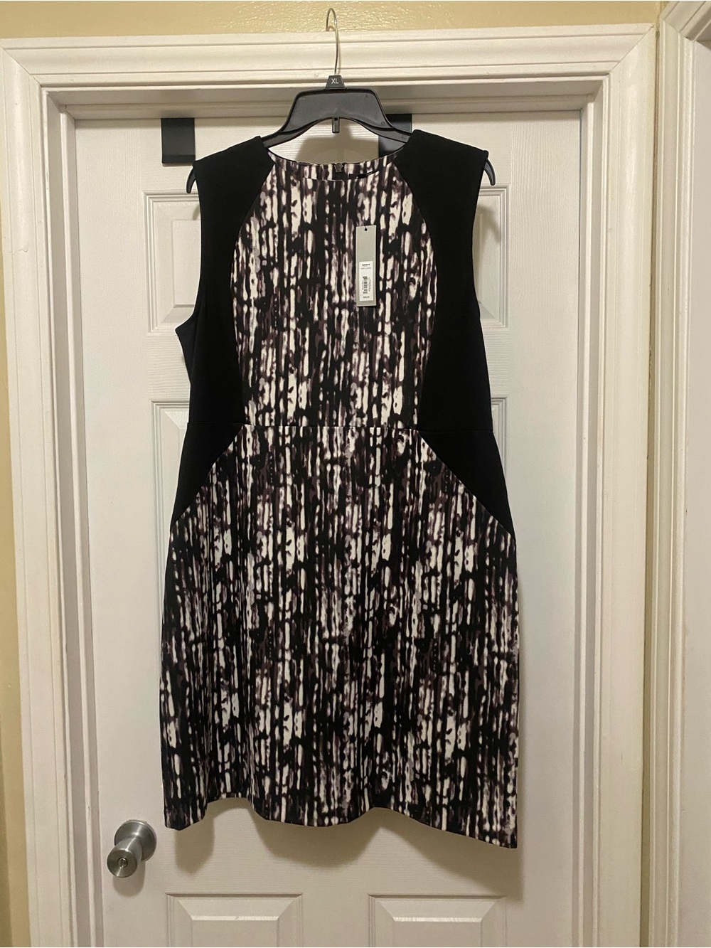 Apt. 9 Black & White Sleeveless Fit-and-Flare Dress